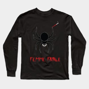 Femme fatale black widow spider Long Sleeve T-Shirt
